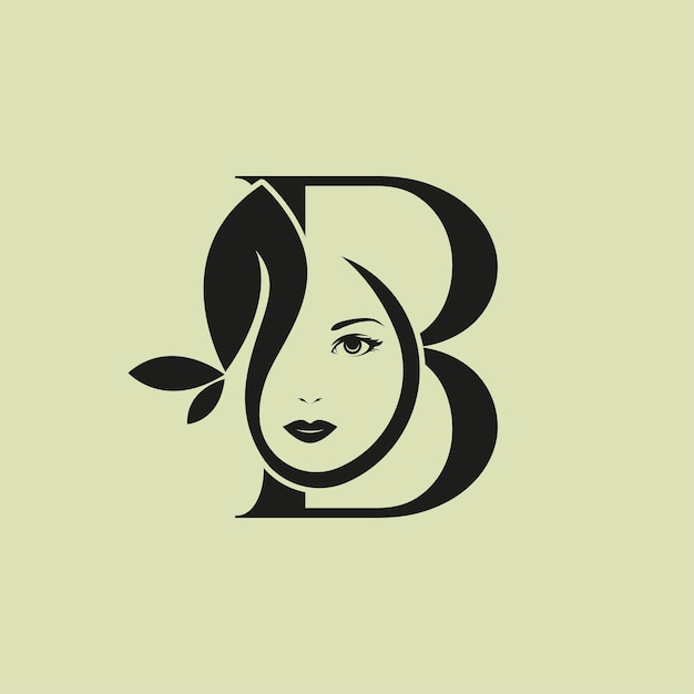 Ilustración vectorial de la letra B del logotipo de Monogram Beauty