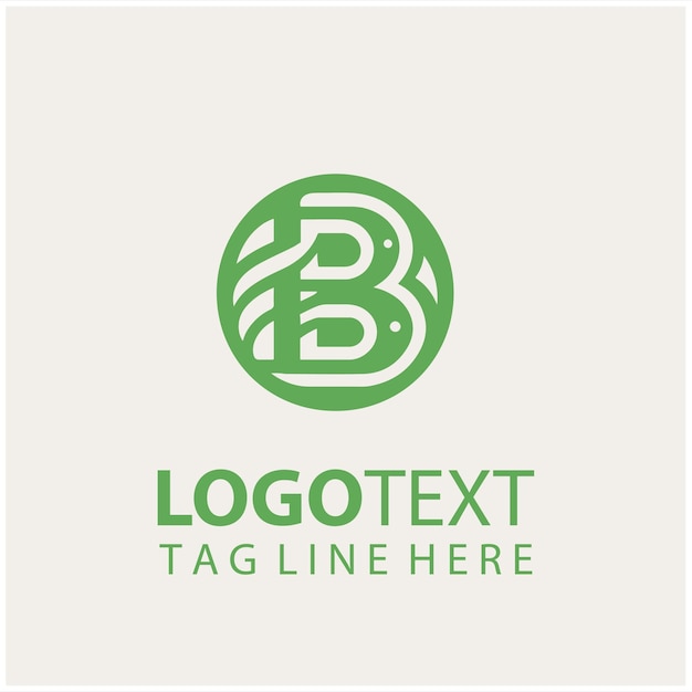 Ilustración vectorial de la letra B del logotipo