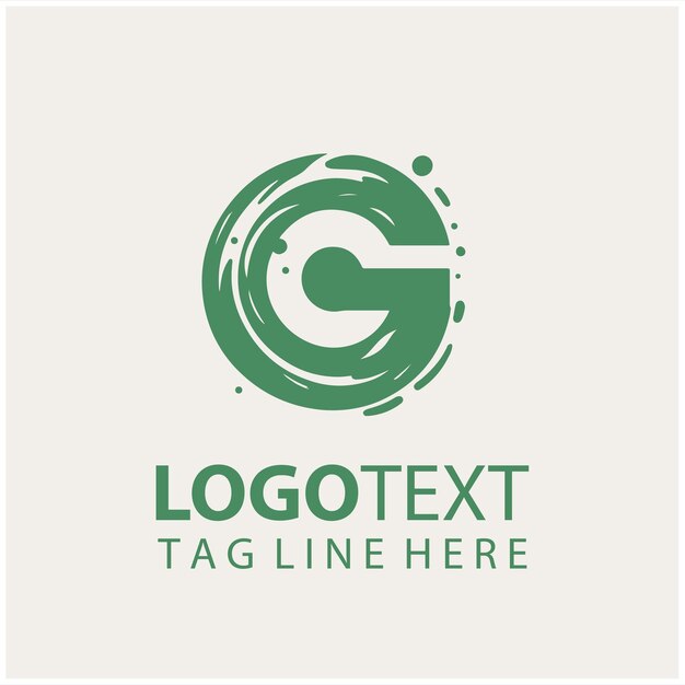 Ilustración vectorial de la letra G del logotipo