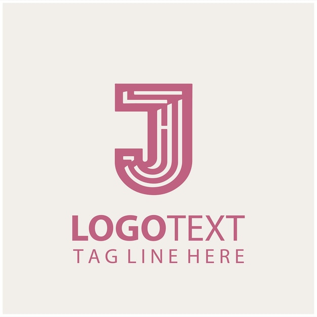Ilustración vectorial de la letra J del logotipo