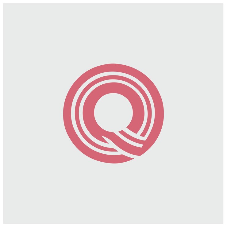 Vector ilustración vectorial de la letra del logotipo q
