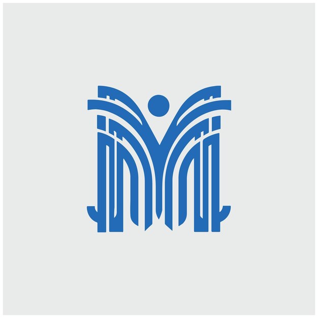 Ilustración vectorial de la letra M del logotipo