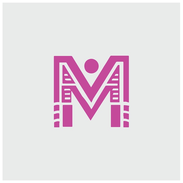 Ilustración vectorial de la letra M del logotipo