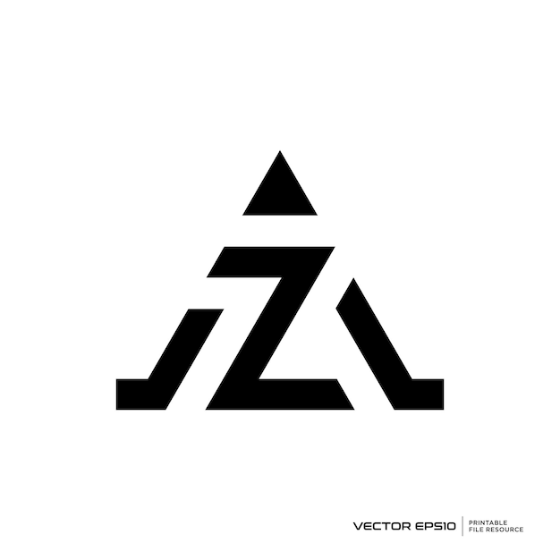 Vector ilustración vectorial de la letra z del logotipo abstracto