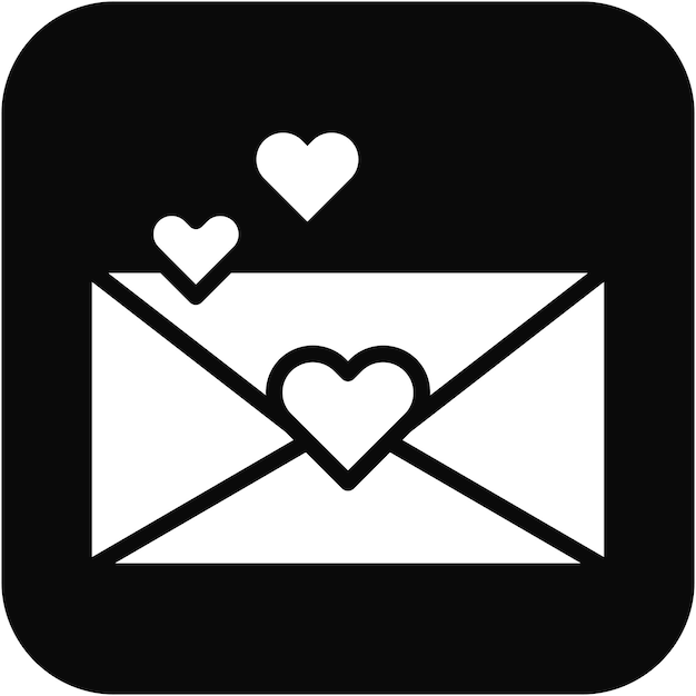 Ilustración vectorial de letras de amor