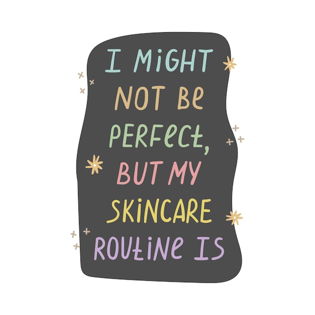 Ilustración vectorial con letras de belleza dibujadas a mano