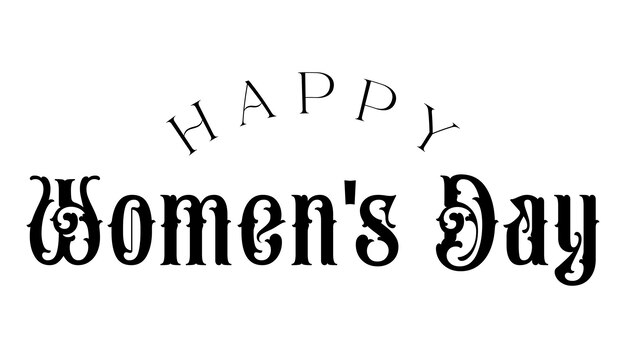 Vector ilustración vectorial de letras para el día de la mujer