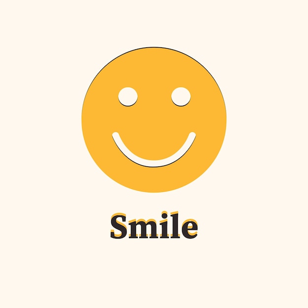 Ilustración vectorial con letras del Día Mundial de la Sonrisa con caras felices