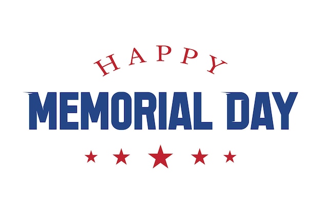 Ilustración vectorial de letras de Feliz Día de la Conmemoración Día de la Recuerdo Americano