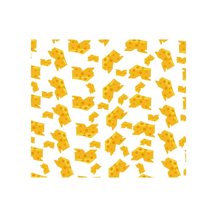 Vector ilustración vectorial libre de patrón de queso