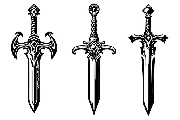 Ilustración vectorial libre de la silueta de la espada