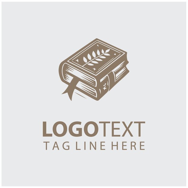 Ilustración vectorial del libro abierto del logotipo