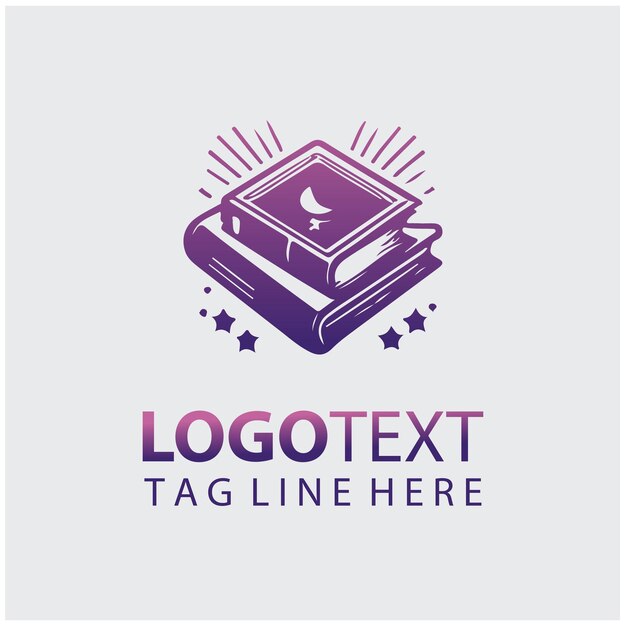 Ilustración vectorial del libro abierto del logotipo