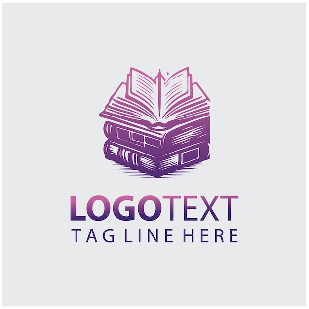 Ilustración vectorial del libro abierto del logotipo