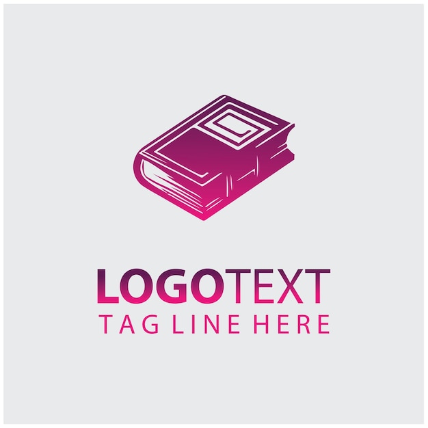Ilustración vectorial del libro abierto del logotipo