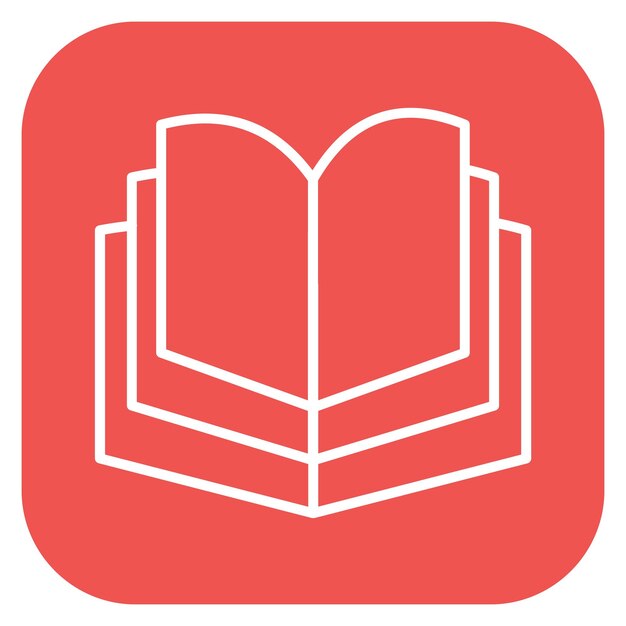 Ilustración vectorial de libro abierto