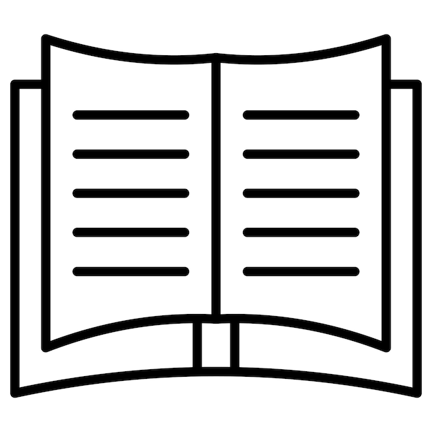 Ilustración vectorial de libro abierto