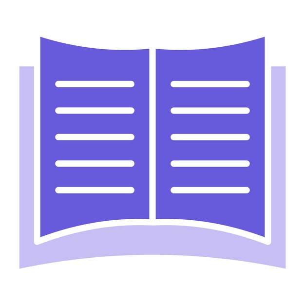 Ilustración vectorial de libro abierto