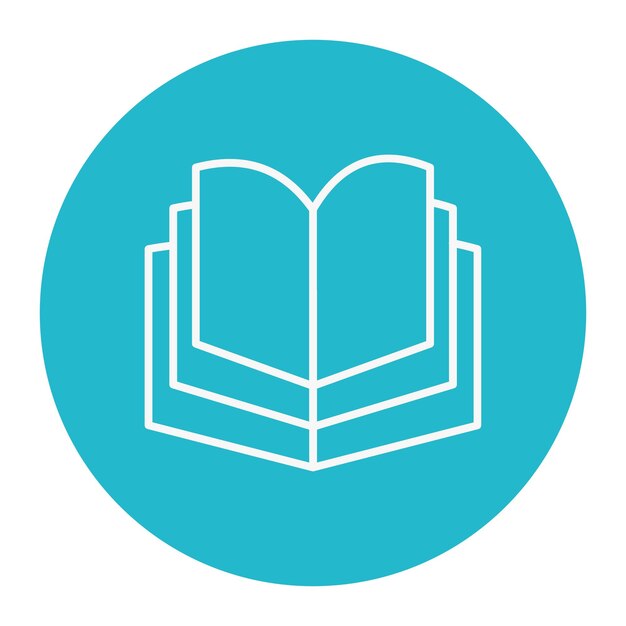 Ilustración vectorial de libro abierto