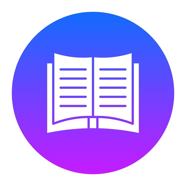 Ilustración vectorial de libro abierto