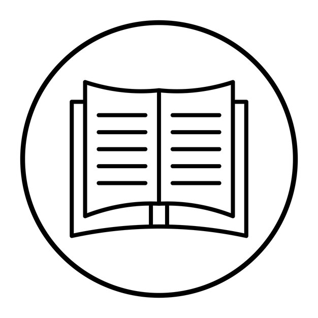Ilustración vectorial de libro abierto