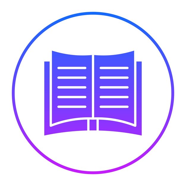 Ilustración vectorial de libro abierto