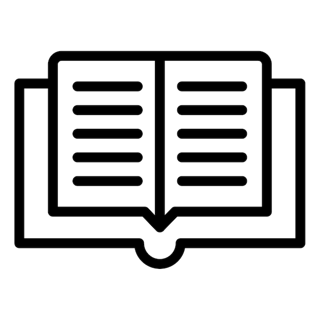 Ilustración vectorial de libro abierto