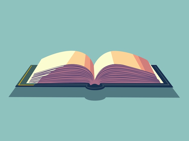 Ilustración vectorial de libro abierto