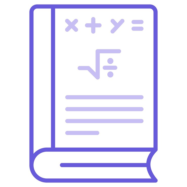 Vector ilustración vectorial del libro de álgebra