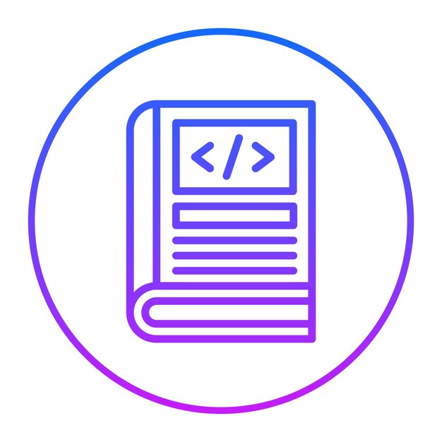 Ilustración vectorial del libro de codificación