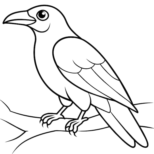 Ilustración vectorial de un libro para colorear pájaros 23