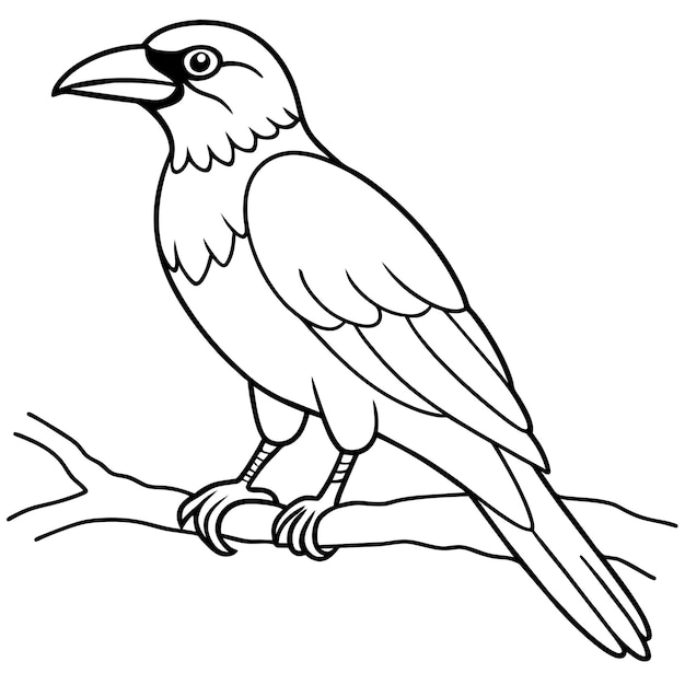 Ilustración vectorial de un libro para colorear pájaros 29