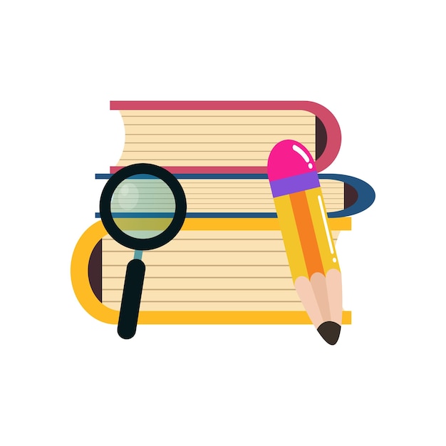 Ilustración vectorial de libro de dibujos animados Ilustración vectorial moderna de estilo plano aislada sobre fondo blanco