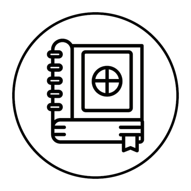 Ilustración vectorial del libro de hechizos