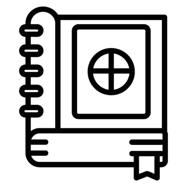Ilustración vectorial del libro de hechizos