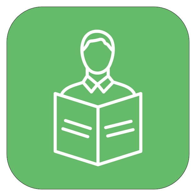 Ilustración vectorial del libro de lectura del estudiante