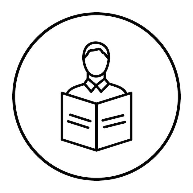 Ilustración vectorial del libro de lectura del estudiante
