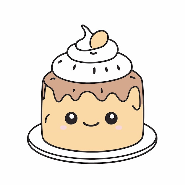 Ilustración vectorial de un libro de pastel lindo para niños