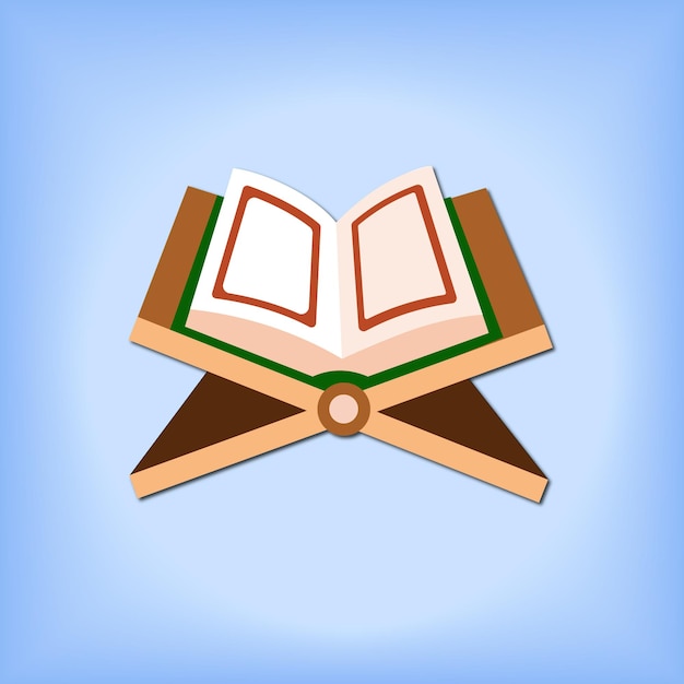 Ilustración vectorial del libro sagrado islámico de Alquran