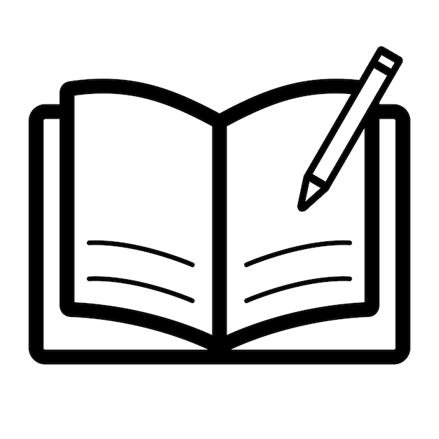 ilustración vectorial de un libro sobre un fondo transparente