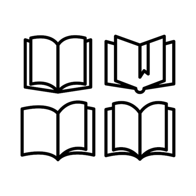 Ilustración vectorial de libros para diseño gráfico y web