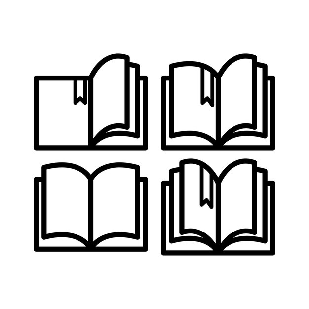 Ilustración vectorial de libros para diseño gráfico y web