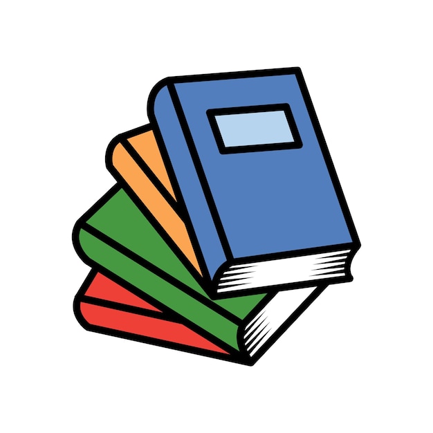 Ilustración vectorial de libros para diseño gráfico y web