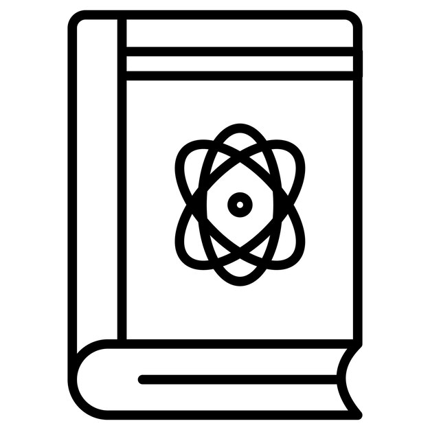 Ilustración vectorial de libros de física