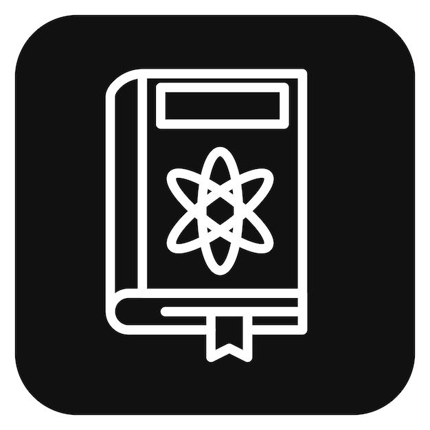 Ilustración vectorial de libros de física