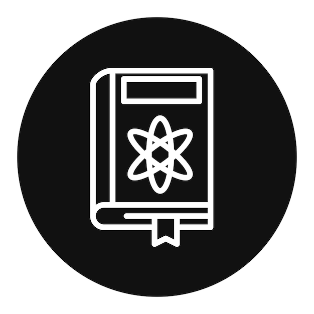 Ilustración vectorial de libros de física