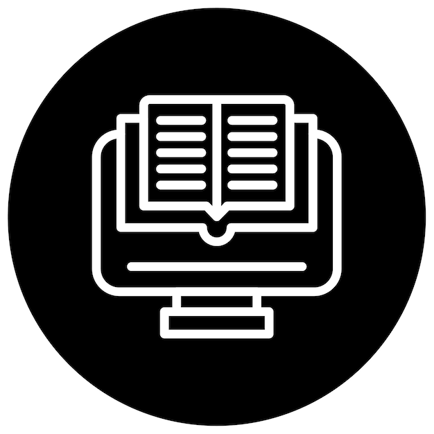 Ilustración vectorial de libros en línea