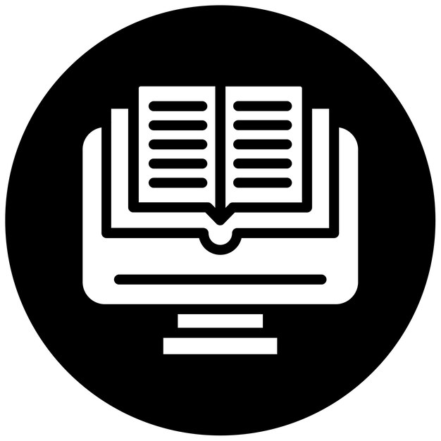 Ilustración vectorial de libros en línea