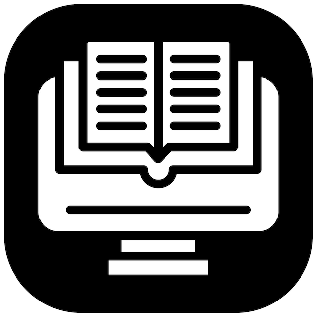 Ilustración vectorial de libros en línea
