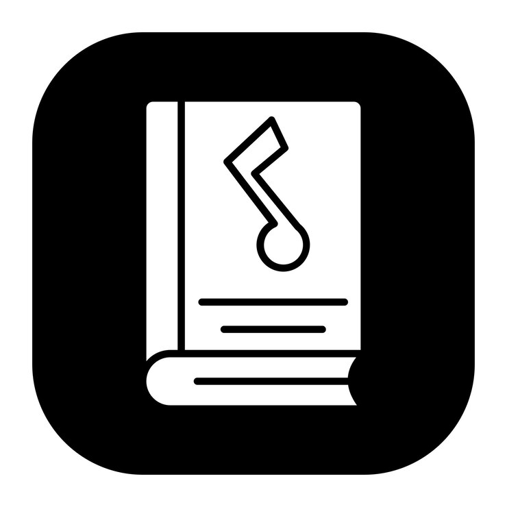 Vector ilustración vectorial de libros de música